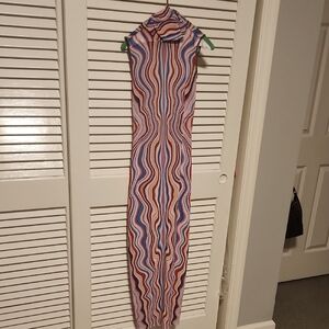 AFRM Colorful Wave Maxi Dress